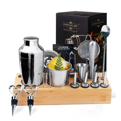 19 stücke Cocktail Boston Shaker Set Barkeeper Bar Kit Shaker Set für Getränke Barkeeper Zubehör voll profession elle Barmann Kit