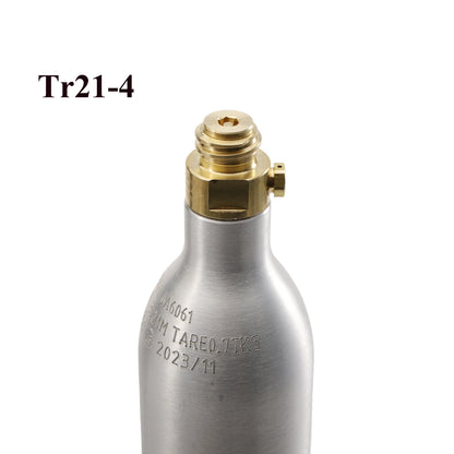 0,6 l 0,64 kg leerer CO2-Gasflasche mit TR21-4-Ventil, Aluminium-Soda-CO2-Tank, kohlensäurehaltiges Wasser, Getränke-Nachfüllung, Soda-Maker, Homebrew