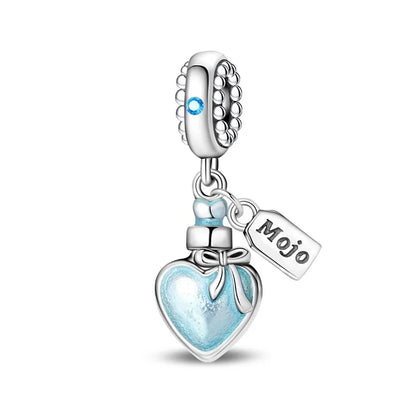 Edle Serie 925er Silber Parfüm-Bogen-Designs, Charm-Perlen, Anhänger, baumelnd, passend für Original-Armreif, Charm-Armband, DIY-Frauenschmuck