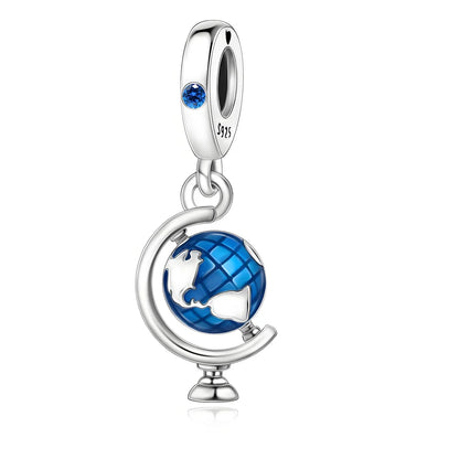 Blaue Serie aus 925er-Sterlingsilber, Eule, Schmetterling, Piratenschiff, Auto, Käfer, Clogs, Charm, passend für DIY-Armbänder, Halsketten, lustige passende Geschenke