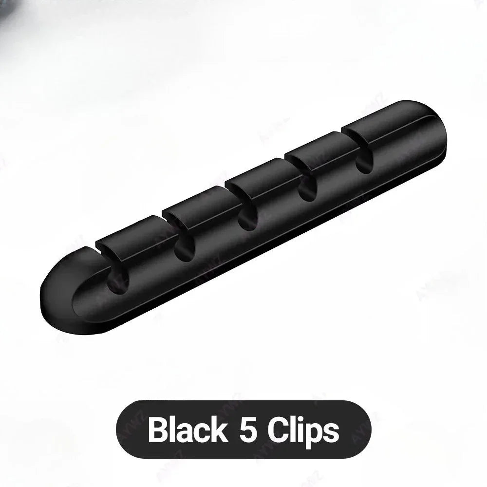 Großhandel Clips Kabelhalter für MouseHeadphone Kabel Organizer Kabel Organizer Silikon USB Kabel Wickler Desktop Tidy Management