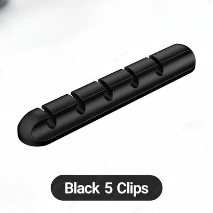 Großhandel Clips Kabelhalter für MouseHeadphone Kabel Organizer Kabel Organizer Silikon USB Kabel Wickler Desktop Tidy Management