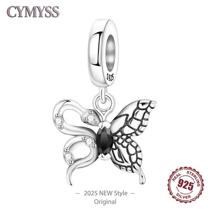 Heißer Verkauf S925 Sterling Silber Zirkon Schmetterling Schlange Anhänger Geburtstag Party Geschenk für Frauen Armreif Armband Halskette DIY Schmuck