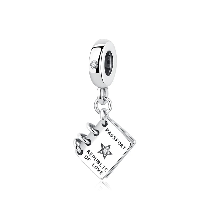 Original 100% 925 Sterling Silber Charm Bead Reise Taxi Motorrad Riesenrad Charms Fit Pandora Armbänder Frauen Diy Schmuck