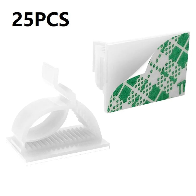 25 stücke Einstellbare Kabel Clips Kabel Halter Mehrzweck Haken Dekoration Clip Für TV PC Ethernet Unter Schreibtisch Wand Hause büro Auto
