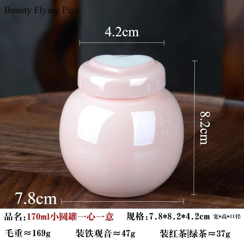 1 Piece Pink Ceramic Urn with Claw Print for Ashes, Small Cat and Dog Ceramic Ash Storage Jar, Pink Pet Hair Jar, Pet Funeral Supplies