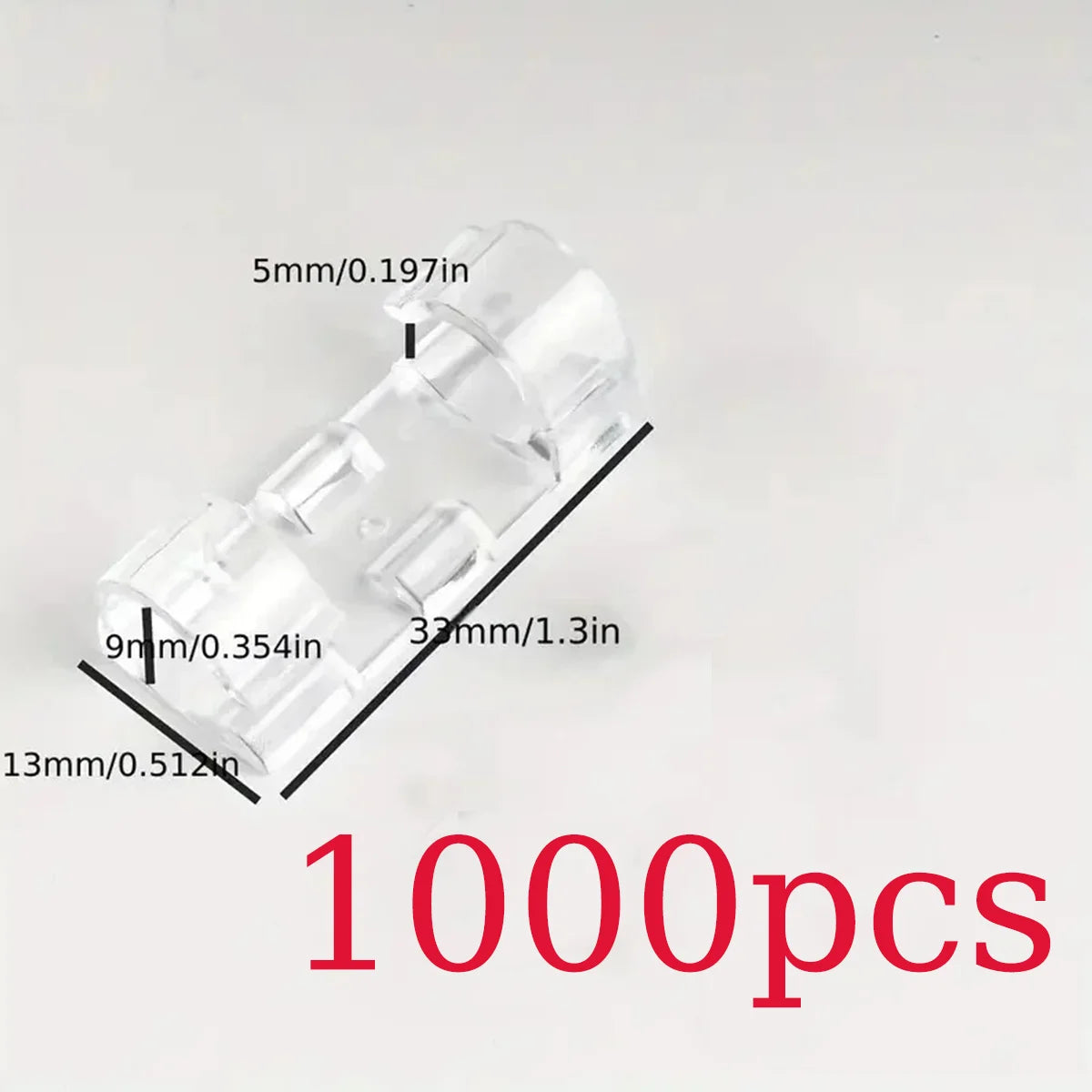 5-1000 Stück Transparente Kunststoff-Kabelclips - Durchsichtige Kabelorganisatoren für Wand- und Schreibtisch-Kabelmanagement, Selbstklebende Kabelhalter