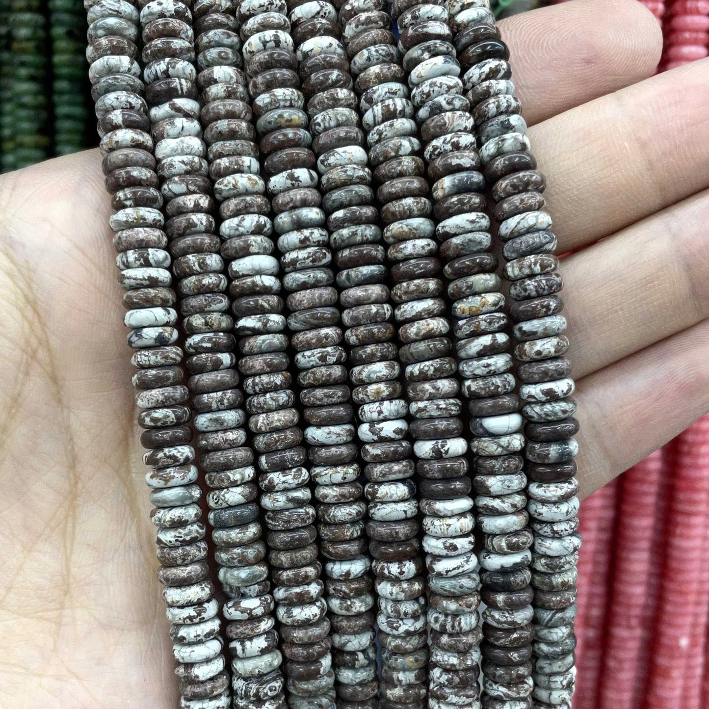 Naturstein Rondelle 2X6mm Türkise Quarz Jaspis Achate Flache Runde Spacer Perlen für Schmuckherstellung DIY Armband Zubehör