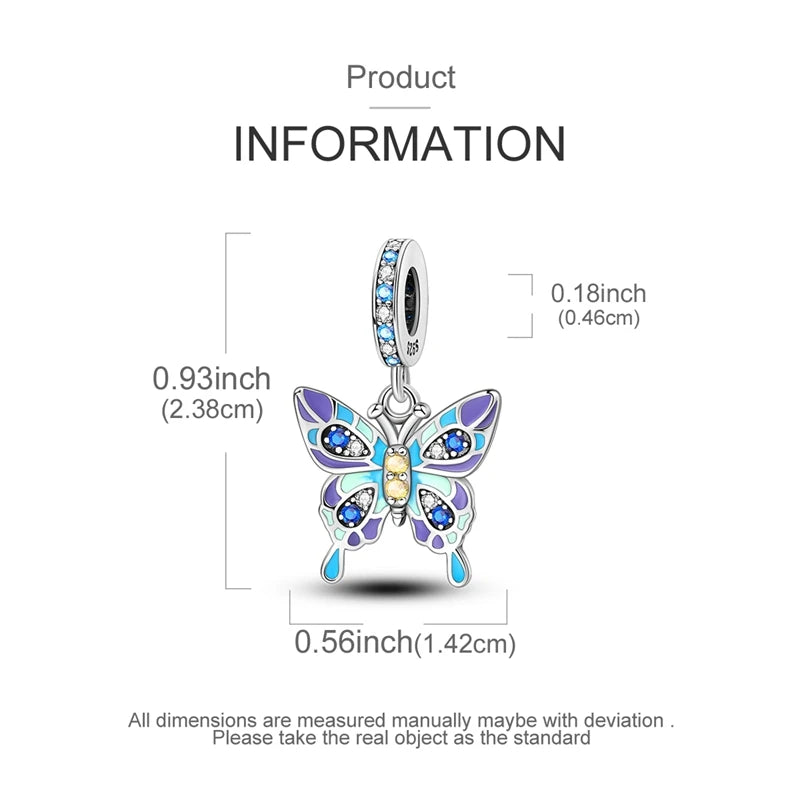 Neue 925 Sterling Silber Charms Perlen Fisch Einhorn Schmetterling Bogen Anhänger DIY Frauen Armband Schmuck Geschenk