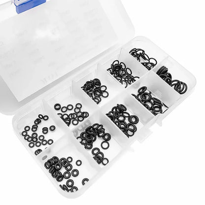 250 Stück EPDM-O-Ringe im Karton, CS1/1,5 mm, Außendurchmesser 3/4/5/6/7/8 mm, säure- und alkalibeständige, wasserdichte Dichtungen für die Reparatur von Maschinen und Ventilen