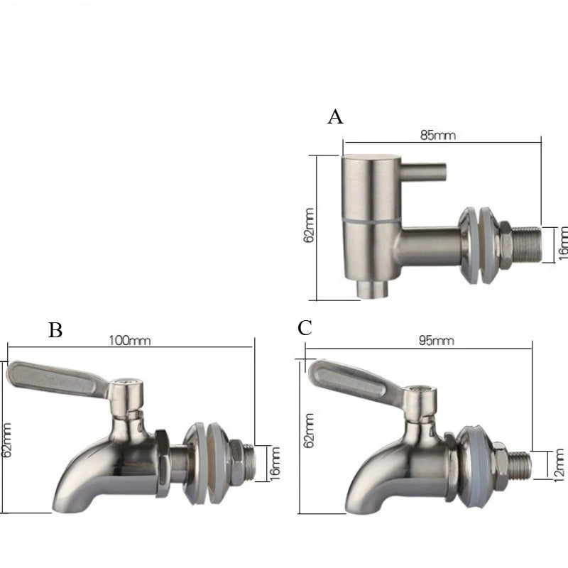 Professioneller Weinfasshahn aus Edelstahl 304. Zuverlässiger Wasserhahn für Getränke, Saft und Bier