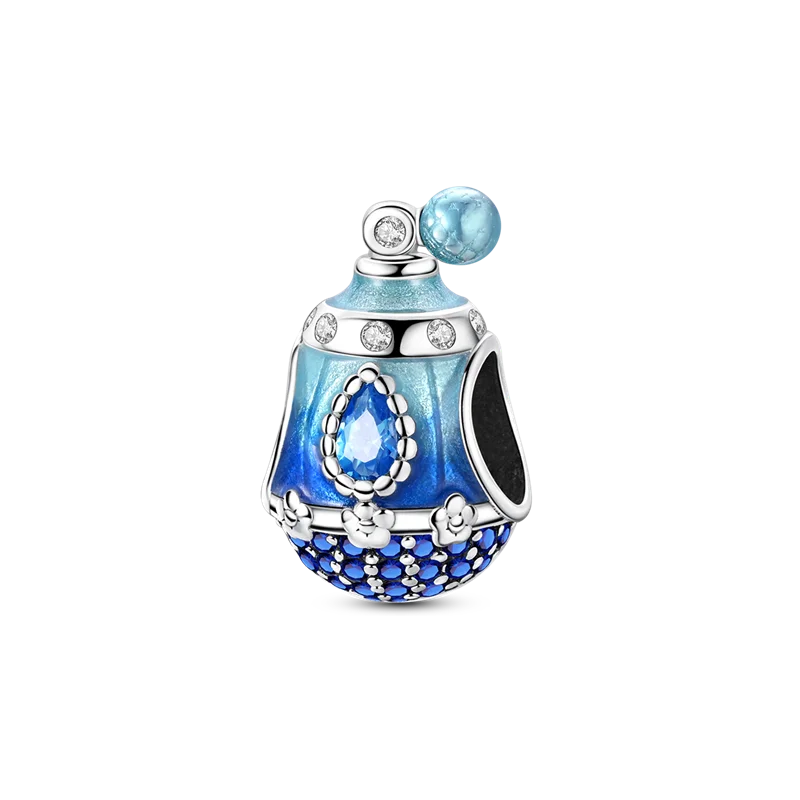 Original-Charm-Perle aus 925er-Sterlingsilber mit eingelegtem Zirkonium, Schleife, Liebesherz, Ballon-Anhänger, passend für Armbänder, DIY-Schmuckmarkierung