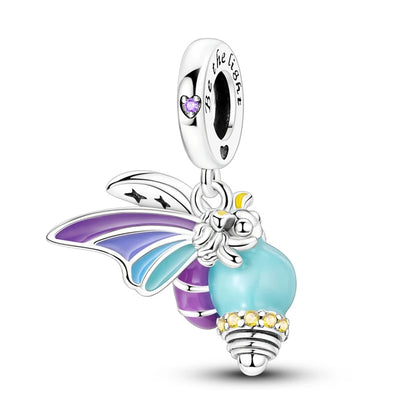 Heißer Verkauf 925er Sterlingsilber Blauwal & Marienkäfer & Engel baumelnder Charm für Armband Boutique Halskette MiNi-Serie Anhänger Geschenk