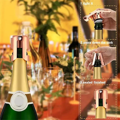 Tragbare Edelstahl Champagner Funkelnden Stopper Abdichtung Flasche Kappe Wein Flasche Stopper Wein Bier Flasche Kork Stecker