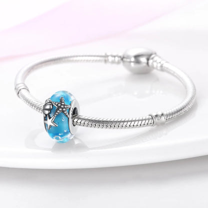 Kleeblatt-Schneeflockenfarbene Sicherheitsschnalle aus 925er Sterlingsilber für modische Damen-Charm-Perlen, geeignet für DIY-Armbänder