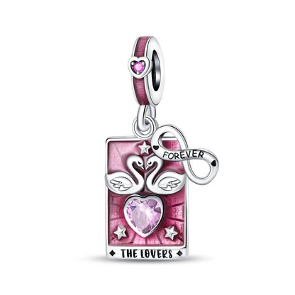 Geheimnisvoller Charm-Anhänger aus 925er-Sterlingsilber mit Hexen- und Tarotkarten-Spielkarten, passend für DIY-Armbänder, Halsketten, die als Glücksgeschenk wünscht