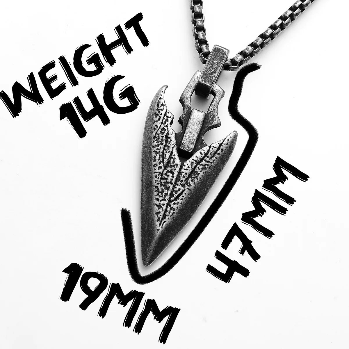 Retro Viking Pfeil Textur Männer Halsketten Edelstahl Anhänger Kette Frauen Punk Mode Schmuck Neue Accessoires Geschenk Großhandel