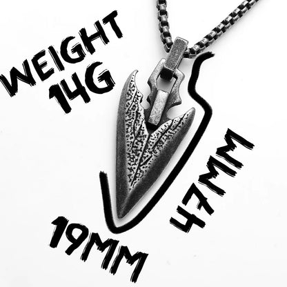 Retro Viking Pfeil Textur Männer Halsketten Edelstahl Anhänger Kette Frauen Punk Mode Schmuck Neue Accessoires Geschenk Großhandel