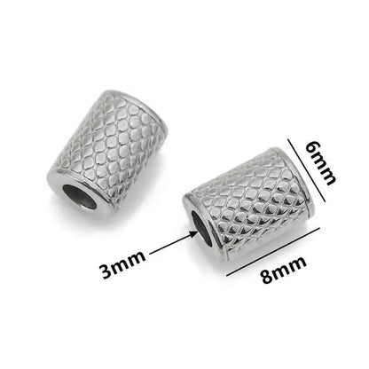 5 teile/los Edelstahl Gold Farbe Lose Rohr Große Loch Spacer Perlen für DIY Armbänder Halskette Schmuck Machen Liefert Finden