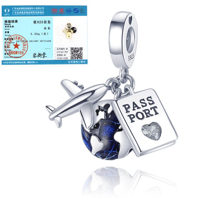 Charms aus 925er-Sterlingsilber, bunt, Sonnenblume, Hund, Jungen, Geschenkartikel, Schmetterling, Flugzeug, Erde, passend für Original-Anhänger, Schmuck, Make-up