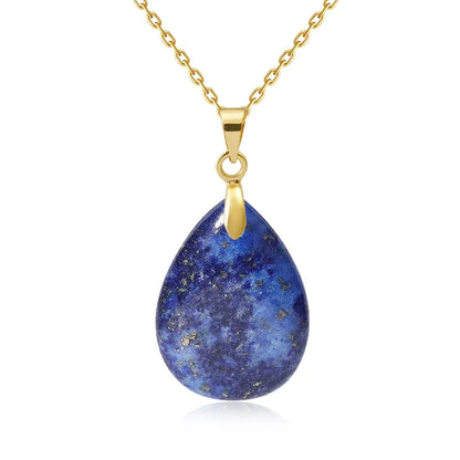 Naturstein Kristall Anhänger Teardrop Mode Halskette für DIY Halskette Ohrringe machen Schmuck Weihnachten Freundschaft Geschenk