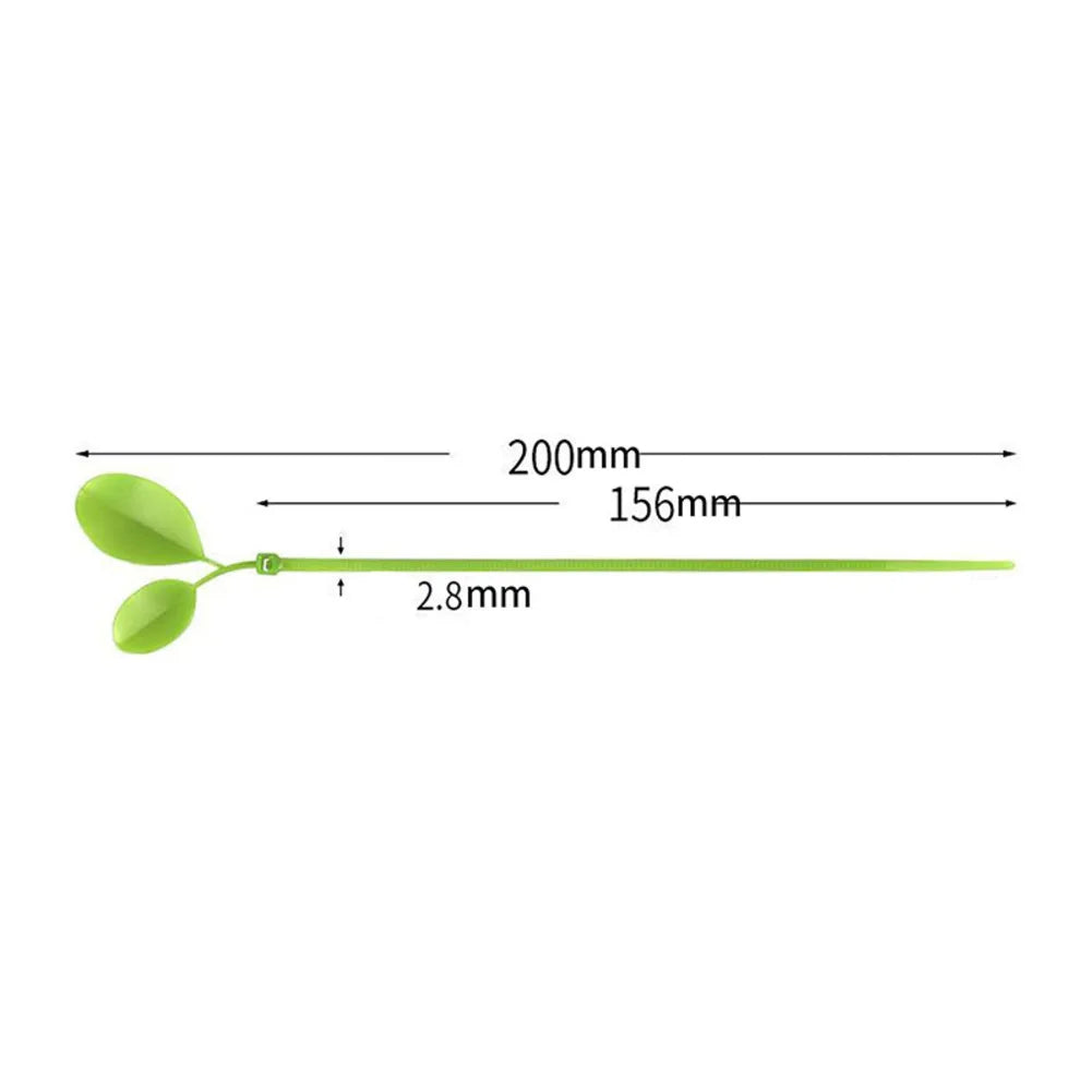 Sichere Pflanzenstützsysteme, Pflanzenbefestigungen, 20 cm Blatt-Kabelbinder, dekorative Blattform, einfach anzubringen, sicherer Halt