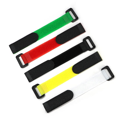 20 Stück wiederverwendbare Nylon-Kabelbinder mit Schnallenverschluss, selbstklebende Klettverschlüsse, Kunststoffbündelgurte, Befestigungsbänder, Kabelorganisator