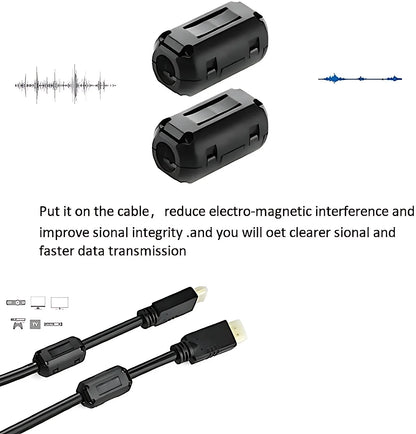 10 Stück Schnapp magnet ring ferrit filter für Kabel abschirmung abnehmbarer EMK-Innen durchmesser 3,5mm 5/7/9/11/13/15mm Ent magneti sierungs filter