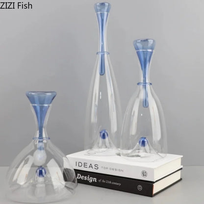 Transparenter Weinwaren-Dekanter aus Glas, Weinspender, rote Weine, Gefäße, Behälter, Glasflaschen, Weinflasche, Trinkutensilien