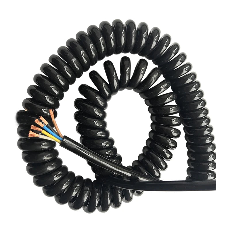 PU frühling kabel draht 5 core 15 13 20 18 17 awg stretch 1 2 3 4 5 6 7 8 9 10 11 12 13 14 15 meter spirale teleskop draht