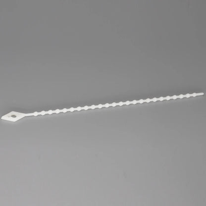 100 Stück 1,5 x 100 mm, 2,5 x 150/180 mm, weißer Nylon-Kunststoff, wiederverwendbar, lösbar, Drahtverschluss, Schleife, Perlenknoten, Kugel, Kabelbinder