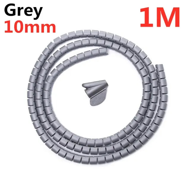 2M/1M Flexible Spirale Kabel Draht Schutz Kabel Organizer Computer Kabel Schutzhülle Rohr Clip Organizer Management werkzeuge 16/10mm