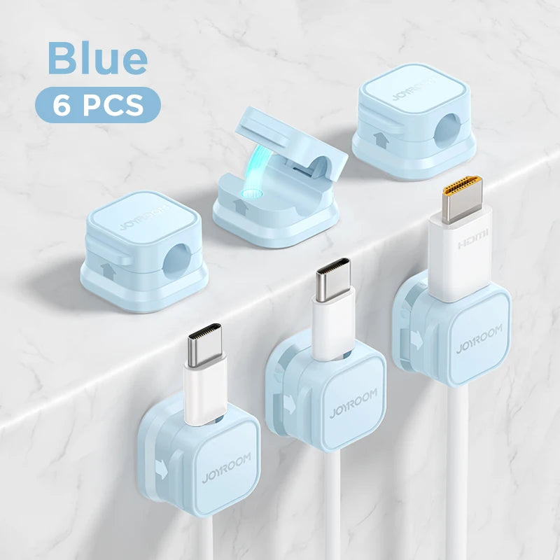 Joyroom 3/6/12PCS Magnetische Kabel Organizer Klebstoff Telefon Kabel Clip Desktop Kabel Draht Kabel Halter für Büro Schreibtisch Management