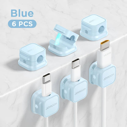 Joyroom 3/6/12PCS Magnetische Kabel Organizer Klebstoff Telefon Kabel Clip Desktop Kabel Draht Kabel Halter für Büro Schreibtisch Management