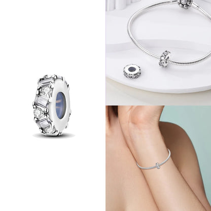 Neue Charms-Perle aus 925er-Sterlingsilber, rosa Schmetterling, leuchtende Glühwürmchen, baumelnd, passend für Armreifen, Halskette, DIY-Schmuck, Frauen-Geschenk
