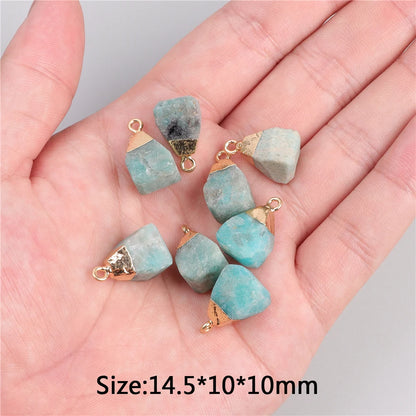 5 stücke Natürlichen Rauhen Stein Anhänger Unregelmäßige Form Healing Amethysten Labradorit Agat Quarz Anhänger Für DIY Handgemachte Halskette