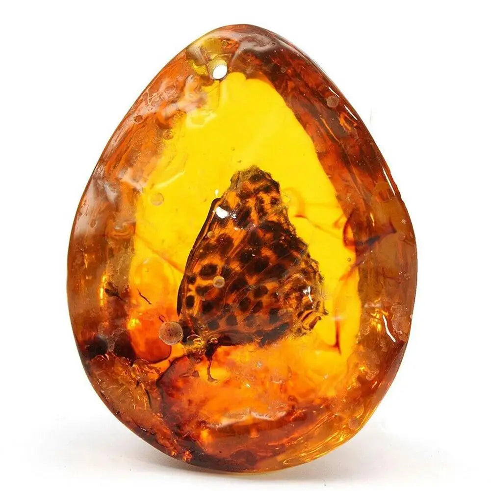 5*4cm schöne Bernstein Schmetterling Insekten Stein Anhänger Halskette Edelstein für DIY Jewell ery Anhänger Handwerk Heim textilien Z5n1