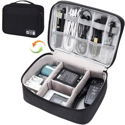 Kabel-Aufbewahrungstasche Wasserdichte Digitale Elektronik-Aufbewahrungstasche Reise-USB-Datenkabel-Ladegerät-Stecker-Organizer