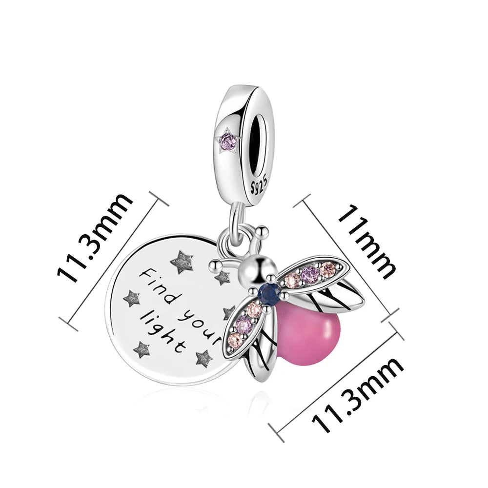 Heißer Verkauf 925er Sterlingsilber Blauwal & Marienkäfer & Engel baumelnder Charm für Armband Boutique Halskette MiNi-Serie Anhänger Geschenk