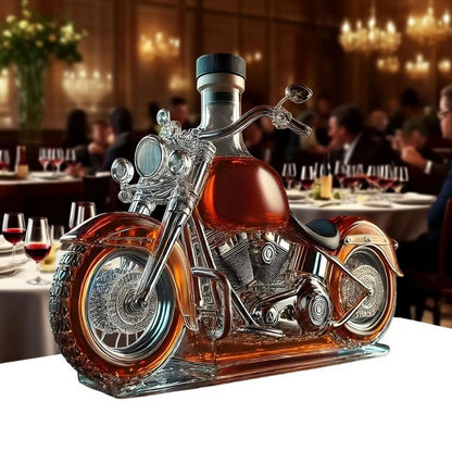 Motorrad-Form, Glas, Weinbelüfter, Dekanter, Rotwein-Dekanter, lustige Getränkeflasche, Schnapsspender für Whisky, Champagner