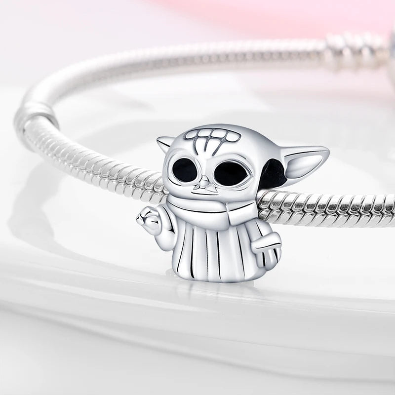 925 Sterling Silber Charms Heiße Star Wars Serie Mandalorianer Helm Anhänger Perlen Original Damen Armbänder DIY Schmuck Geschenke