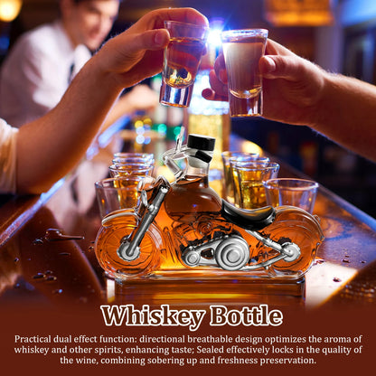 300ML Kreative Whisky Dekanter Glas Motorrad Wein Dekanter Vintage Champagner Wodka Wein Spender für Küche Bar Zubehör