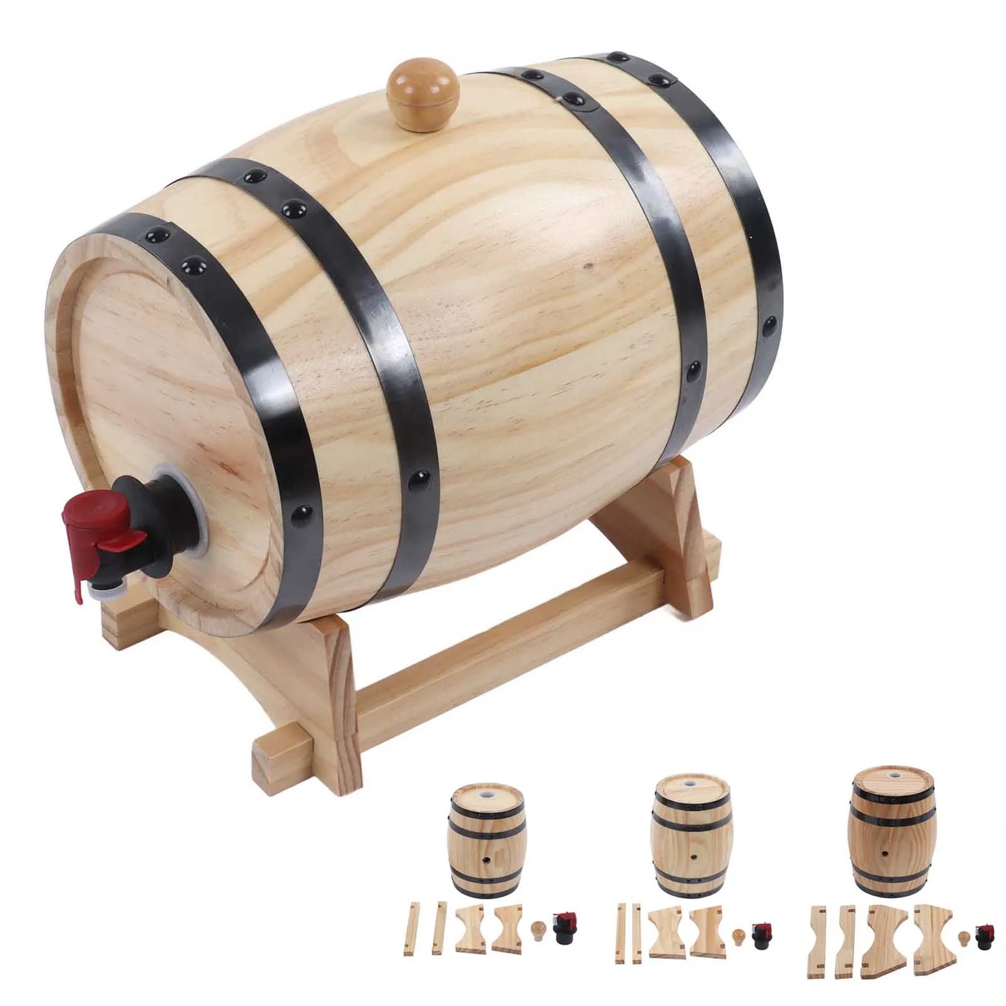 Weinkiefernfässer Weinkiefer Alterungsfässer Bierfässer Dekorative Ornamente für Bar Catering Grillladen