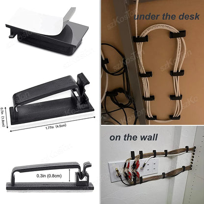162-teiliges Set, Kabel-Organizer, Kabelwickler, flexible Kabelmanagement-Clips für Maus, Kopfhörer, TV, Büro, Heimelektronik