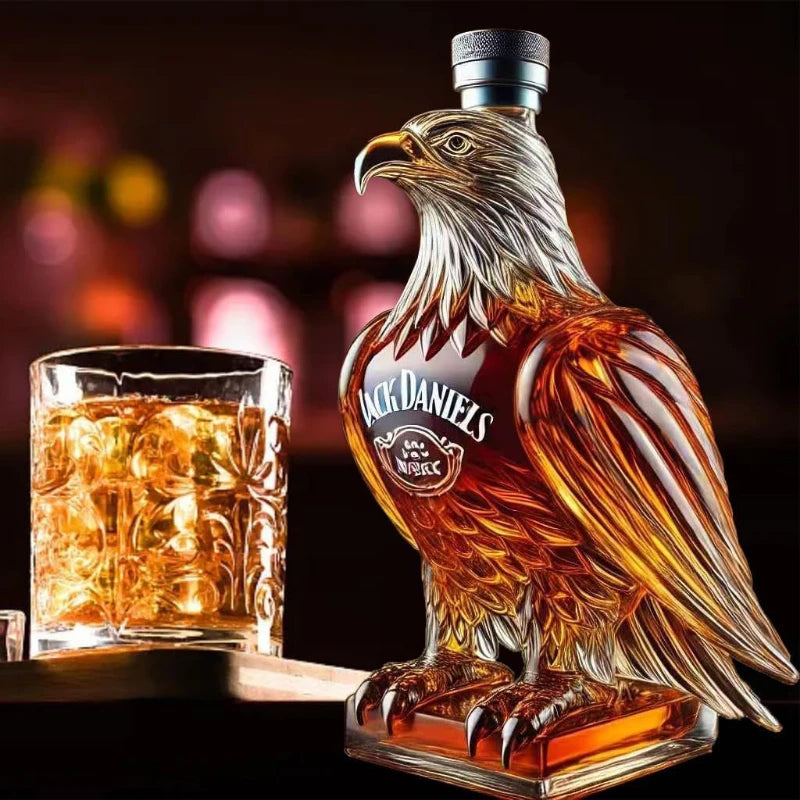 Heißer Verkauf Quadratischen/runden Boden Adler Whisky Flasche Transparent Glas Adler Schnaps Flasche Home Bar Party Dekorationen Freund geschenke