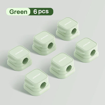 Joyroom Bunter magnetischer Kabelclip, Kabelhalter, selbstklebender Drahthalter, Aufbewahrungsorganisator für das Kabelmanagement im Home-Office-Schreibtisch