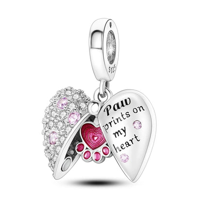 Neue 2025 925 Sterling Silber Charms Perlen Liebe Herz Rosa Original Charm Anhänger Fit Charm Armbänder DIY Schmuck Geburtstag Geschenk