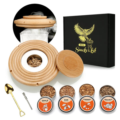 Cocktail-Räucher-Set, Rauch-Set, altmodisches Whiskey-Räucher-Getränk-Set, Cocktail-Zubehör für Whisky, Getränk