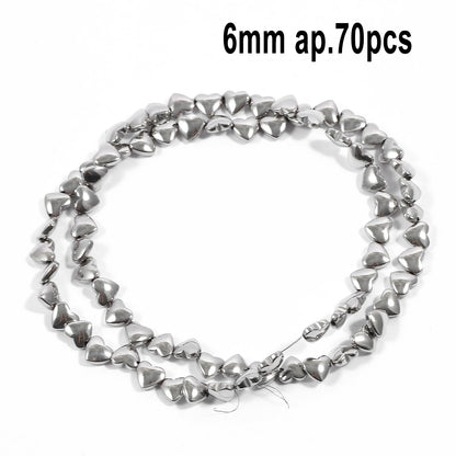 Großhandel AAA Rhodium Hämatit Perlen Charms Herz Stern Rohr Facettierte Runde Unregelmäßige Geometrische Form Perlen Für Schmuck Machen