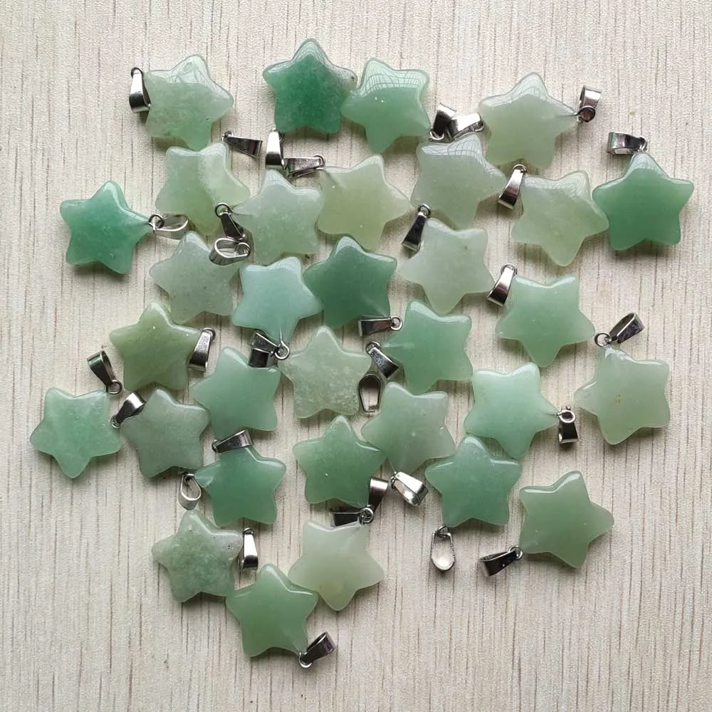 Gute qualität Verschiedene naturstein mix stern charms anhänger für diy schmuck zubehör machen 50 teile/los Großhandel